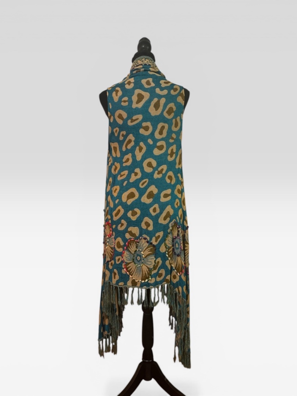 Raj Boho Embroidered Long Vest - Picture 2 of 6